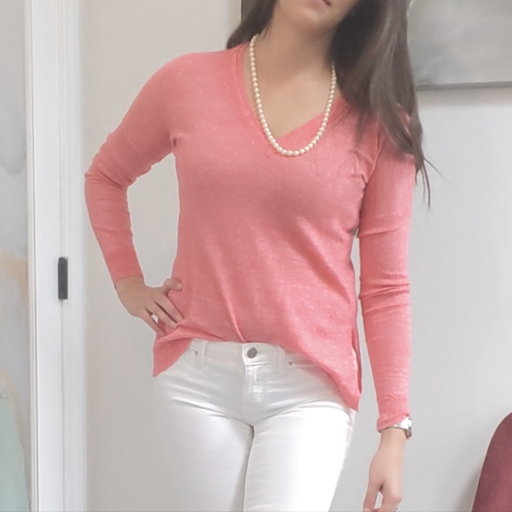 J. Crew Pink Long Sleeve Shirt Size XXS